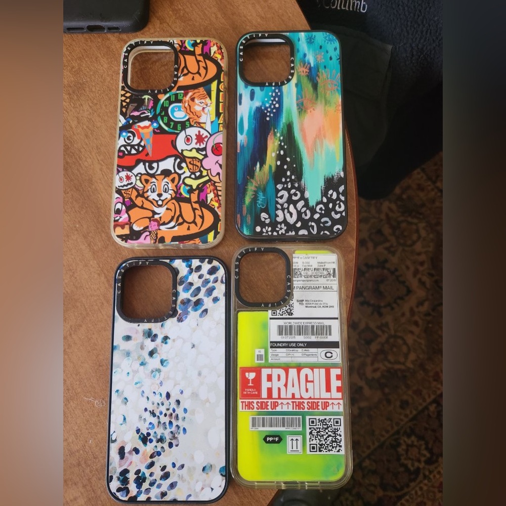 4 casetify cases all purchased within the last year (75 each at purchase time)